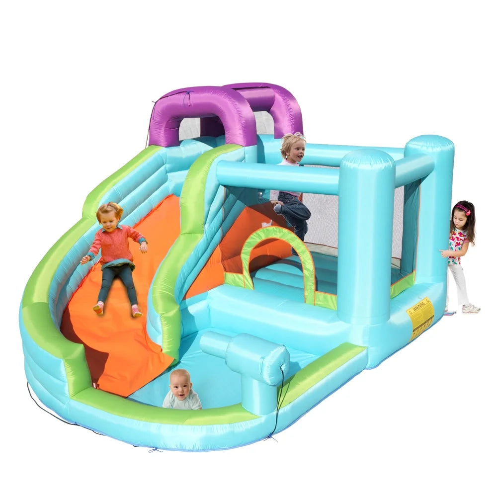 Inflatable Bounce House with Slide Pool Area Climbing Wall PVC J8807