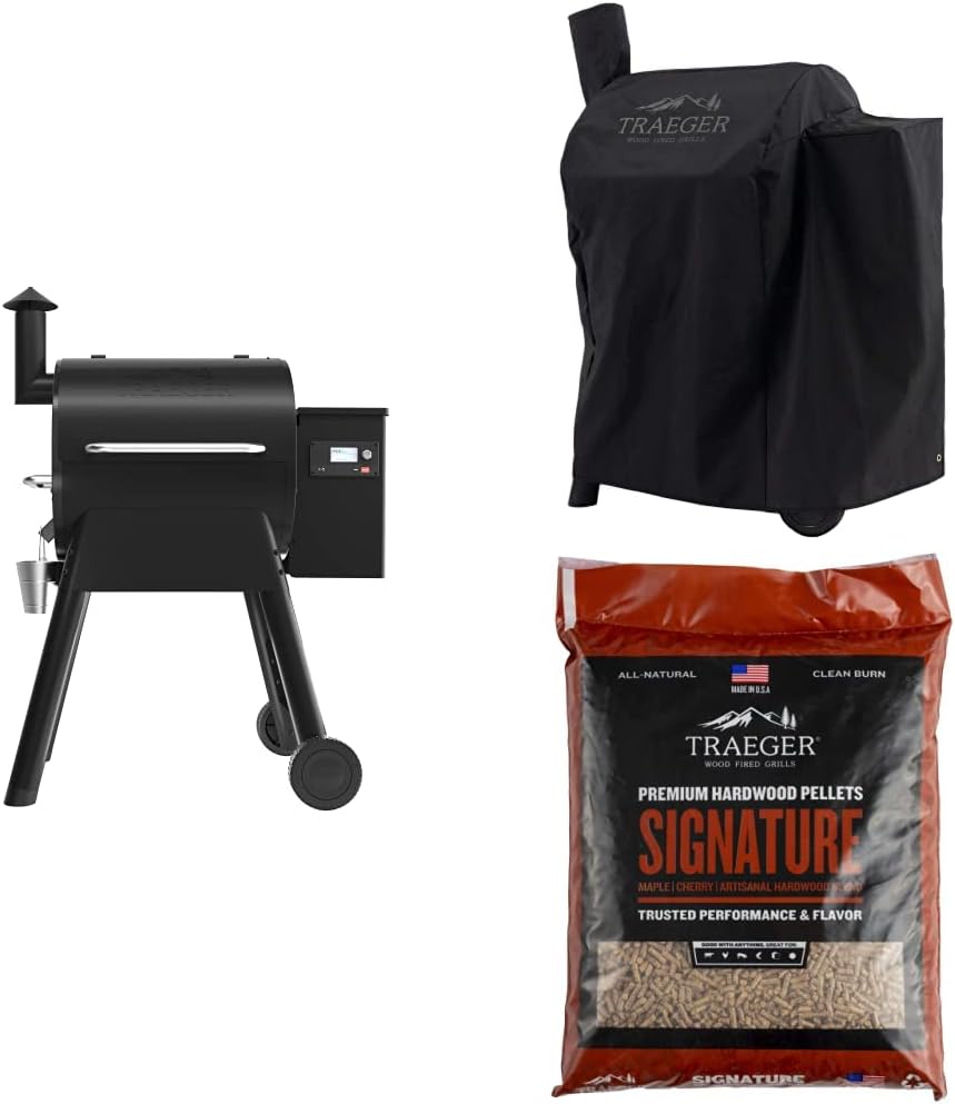 Bronze Wood Pellet Grill and Smoker with Wifi L95052