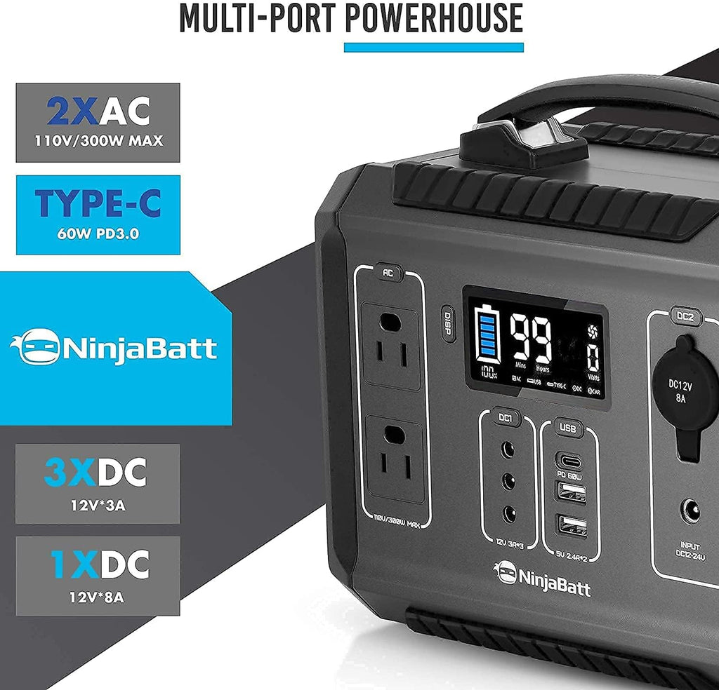 280Wh Portable Power Station with 110V/300W AC Outlets I788