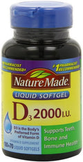 Vitamin D3 2,000 I.U. Liquid Softgels 250 ea T2797