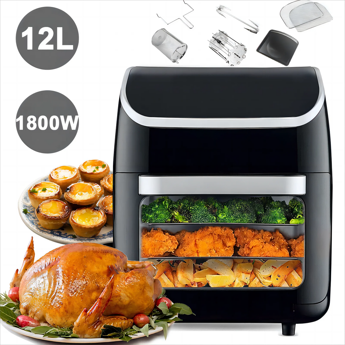 12L 1800W Digital Air Fryer Oven C687517
