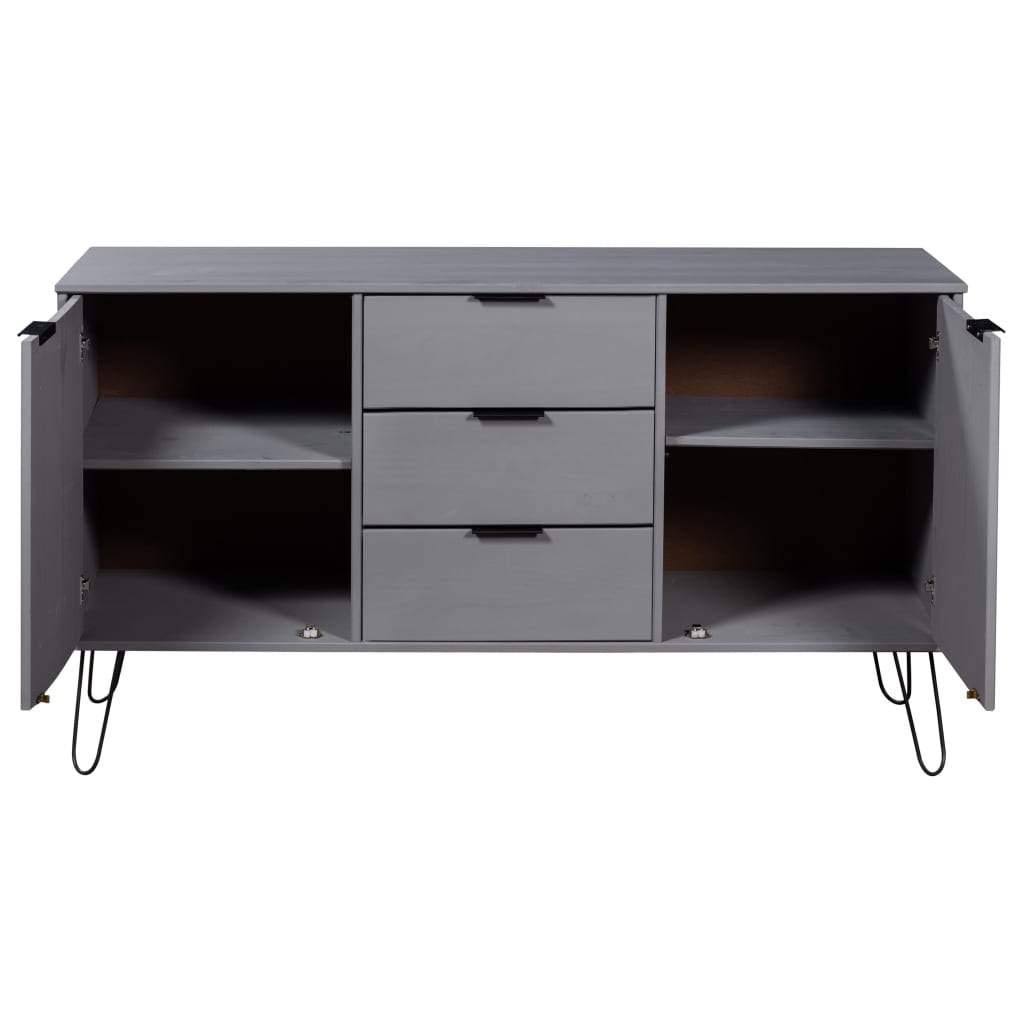 Gray Solid Pine Wood Sideboard B89564