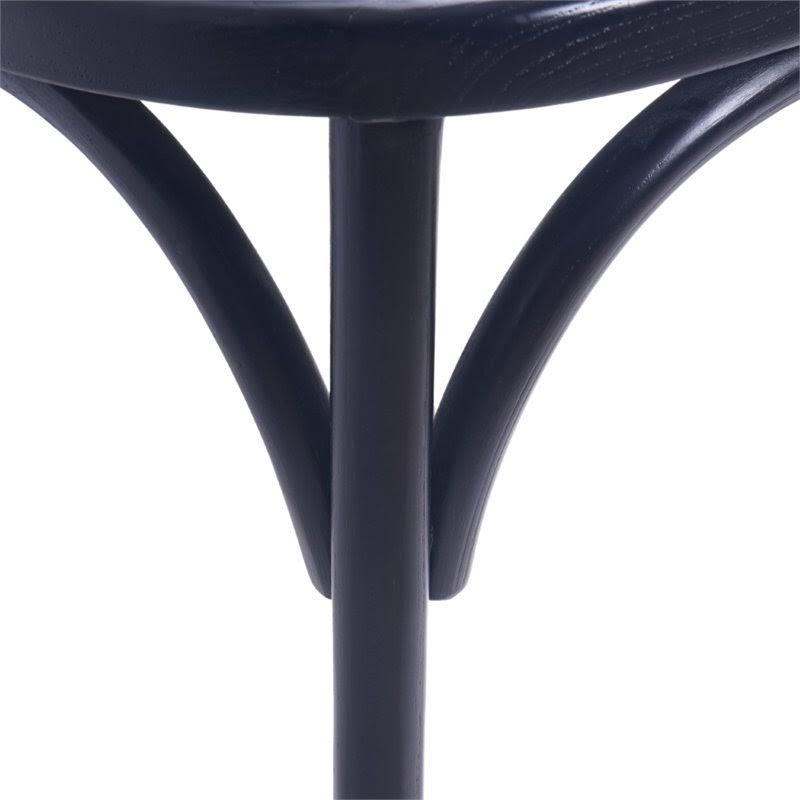 Matte Black Elm Wood Dining Chair Set of 2 Q842127