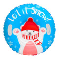 32” Inflatable Polar Bear Snow Ring Heavy Duty Snow Sled with Sturdy Handles F7607