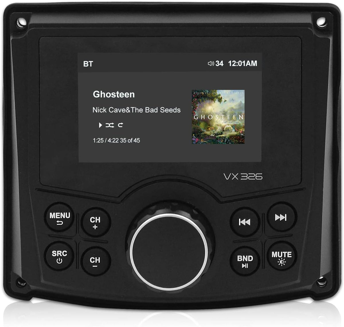 Marine Stereo Bluetooth Waterproof Digital Media Receiver with AM/FM, USB, MP3 H387