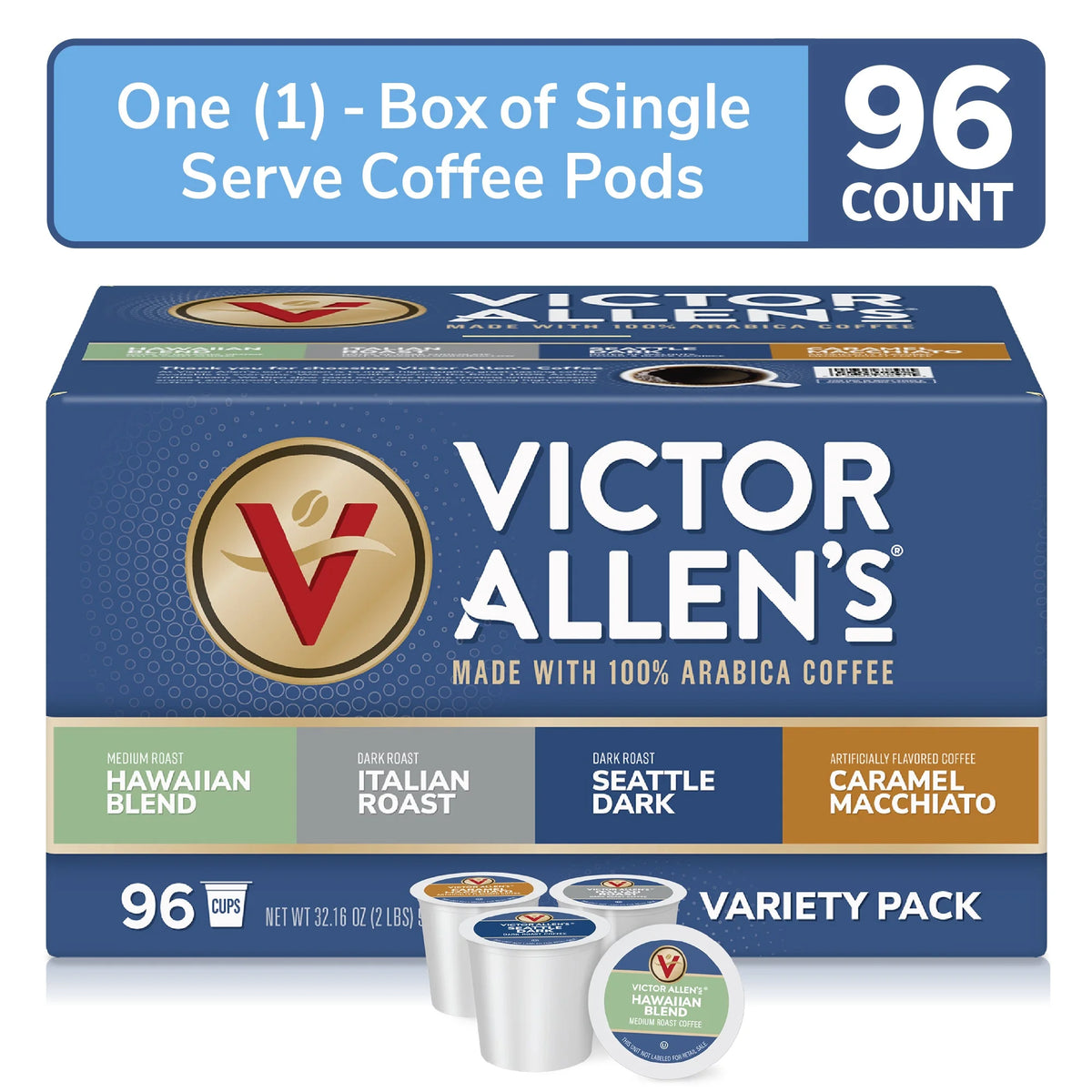 Medium-Dark Roast Coffee Variety Pack, 96 Count Single Serve Coffee Pods C88313