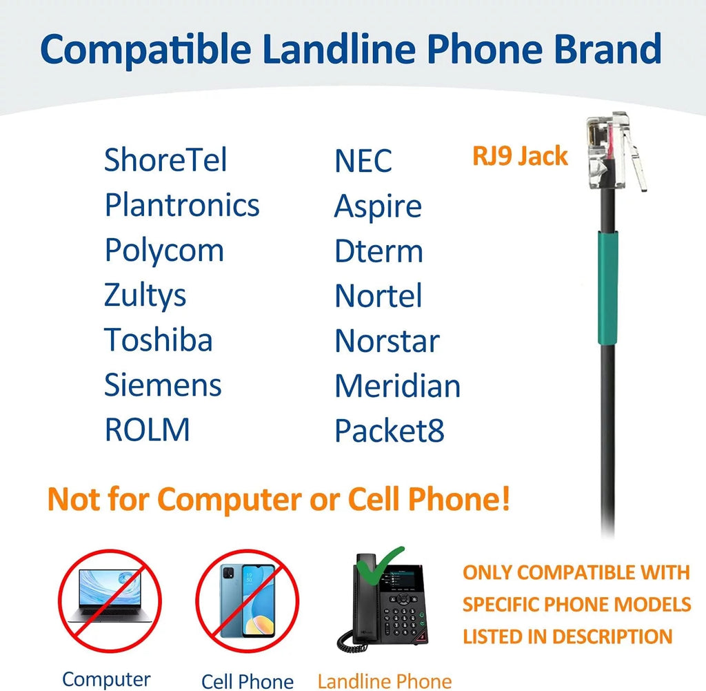 Corded Telephone Headset with Noise Canceling Mic J701801