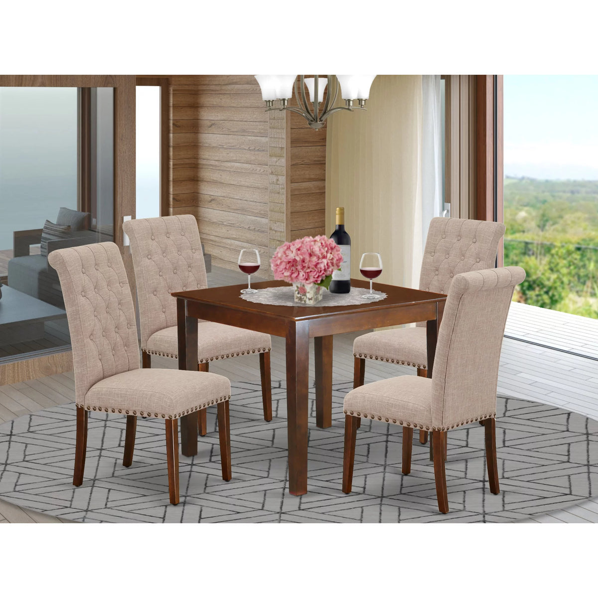 5 Piece Wood Dining Set X16973