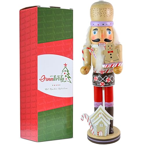 14" Wooden Gingerbread Chef Nutcracker K429054