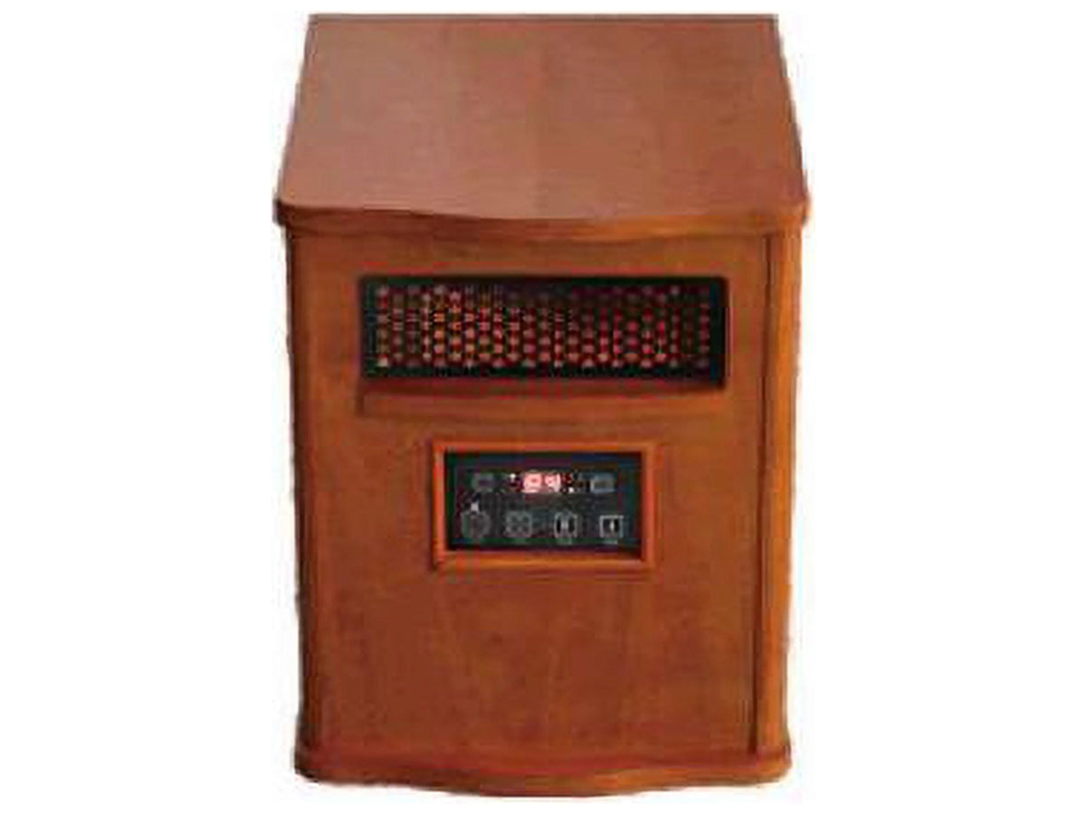 Quartz Heater with Remote, Compact, Oak Finish X6151