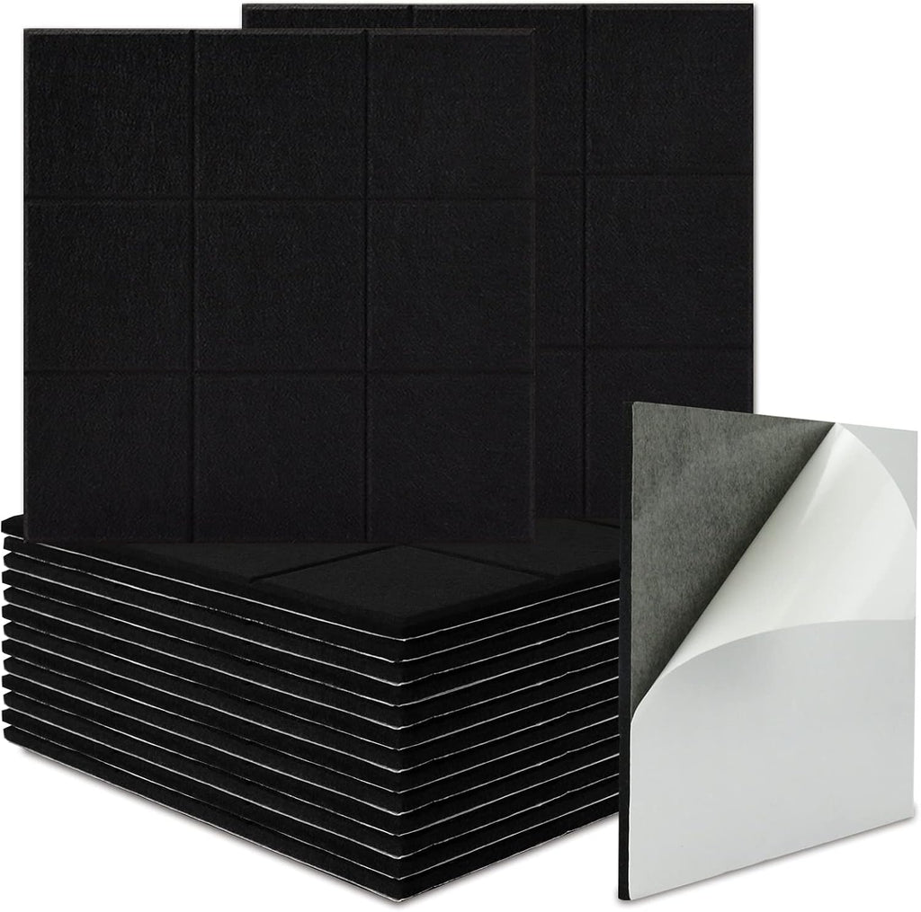 16 Pack Self-adhesive Acoustic Absorption Panels (Shallow Camel) Q54985