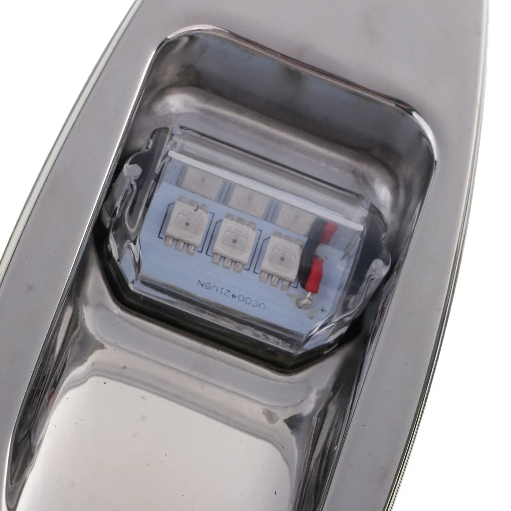 12V Stainless Steel Marine Boat Lights (Green & Red) X367090