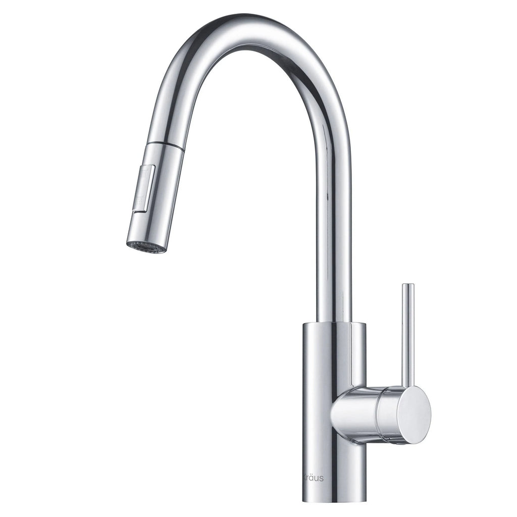 2-Function 1-Handle Pulldown Kitchen Faucet with Dispenser Faucet U416