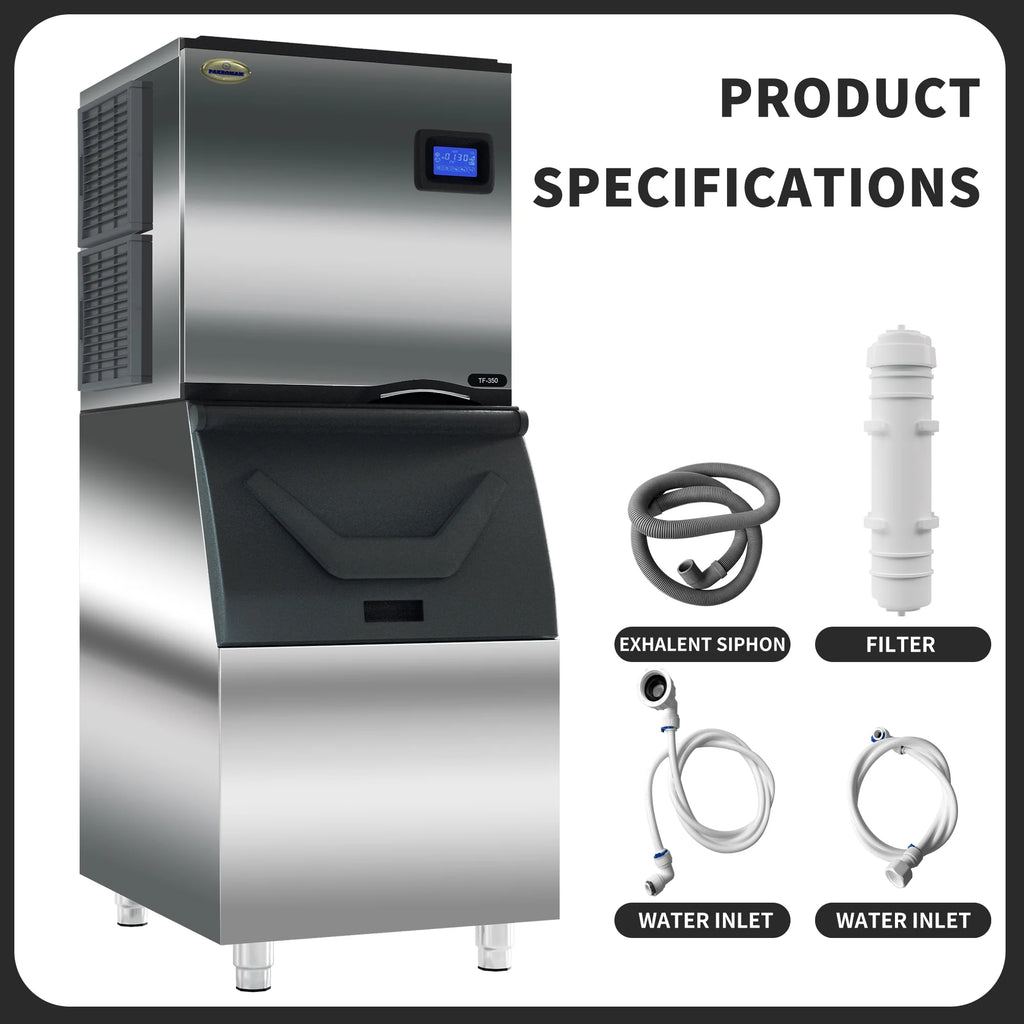 Commercial Ice Maker Machine with Stainless Steel Compressor H46204