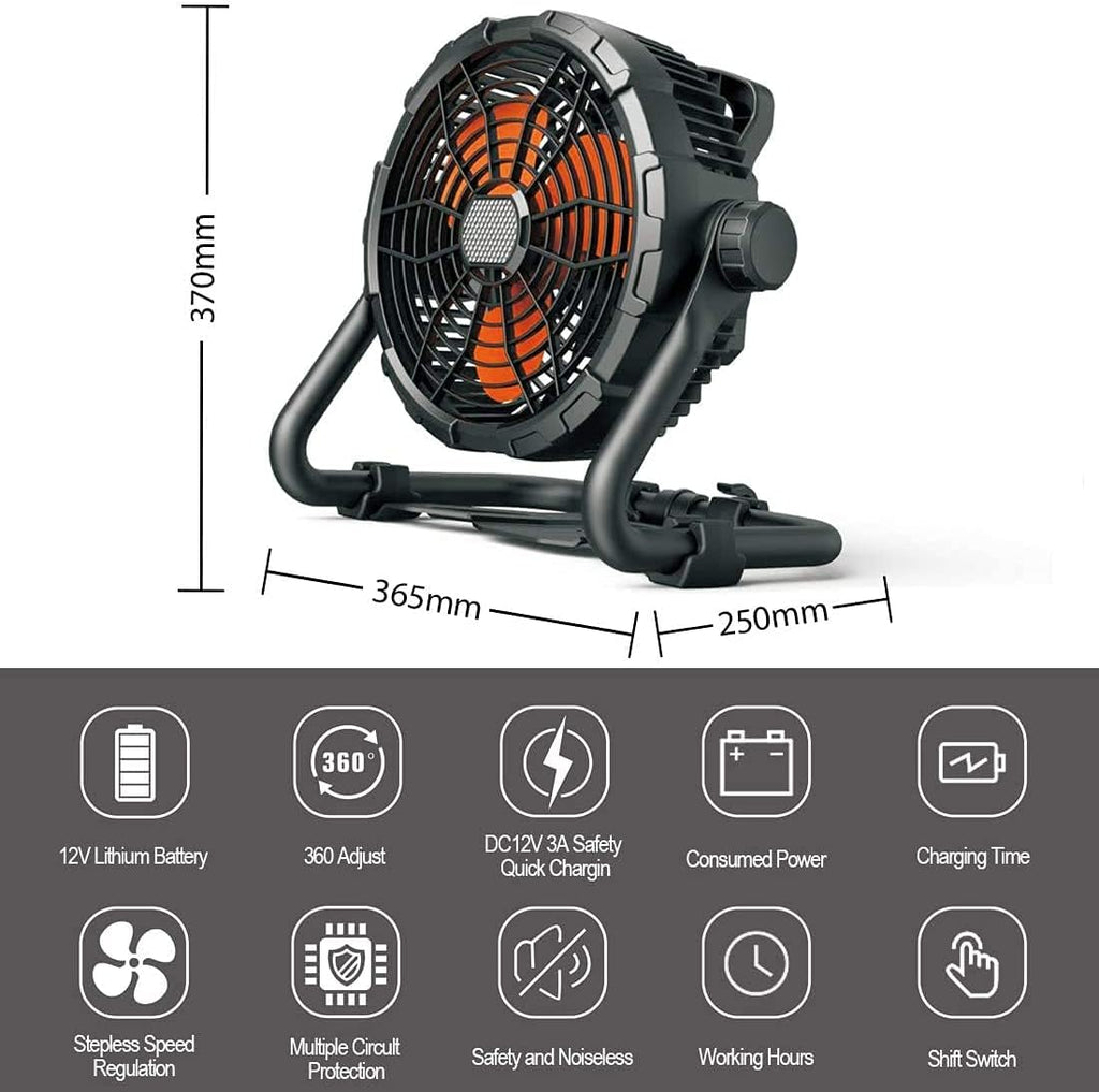 Rechargeable Portable Cordless High Velocity Floor Fan C225
