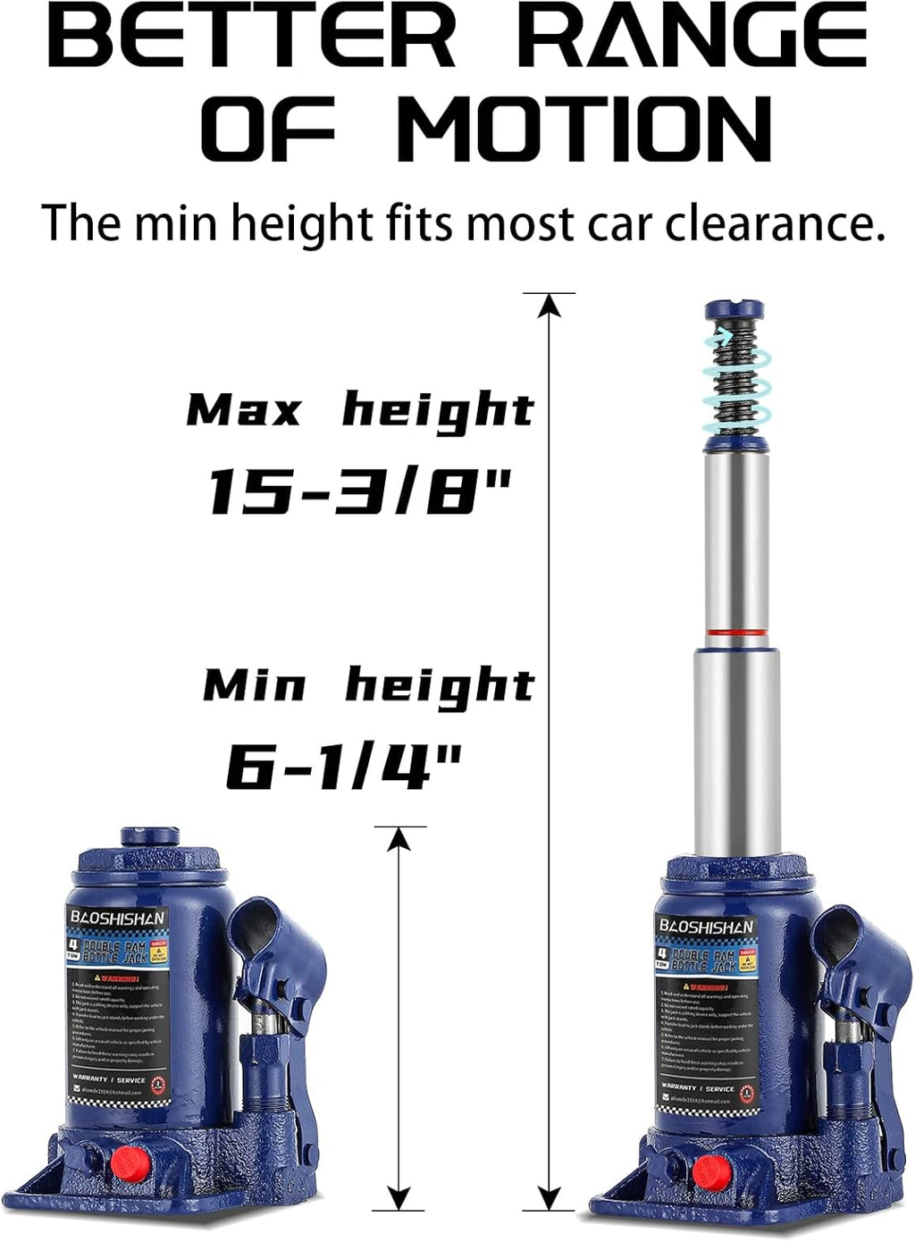 4 Ton Hydraulic Bottle Jack with Carrying Case L53368