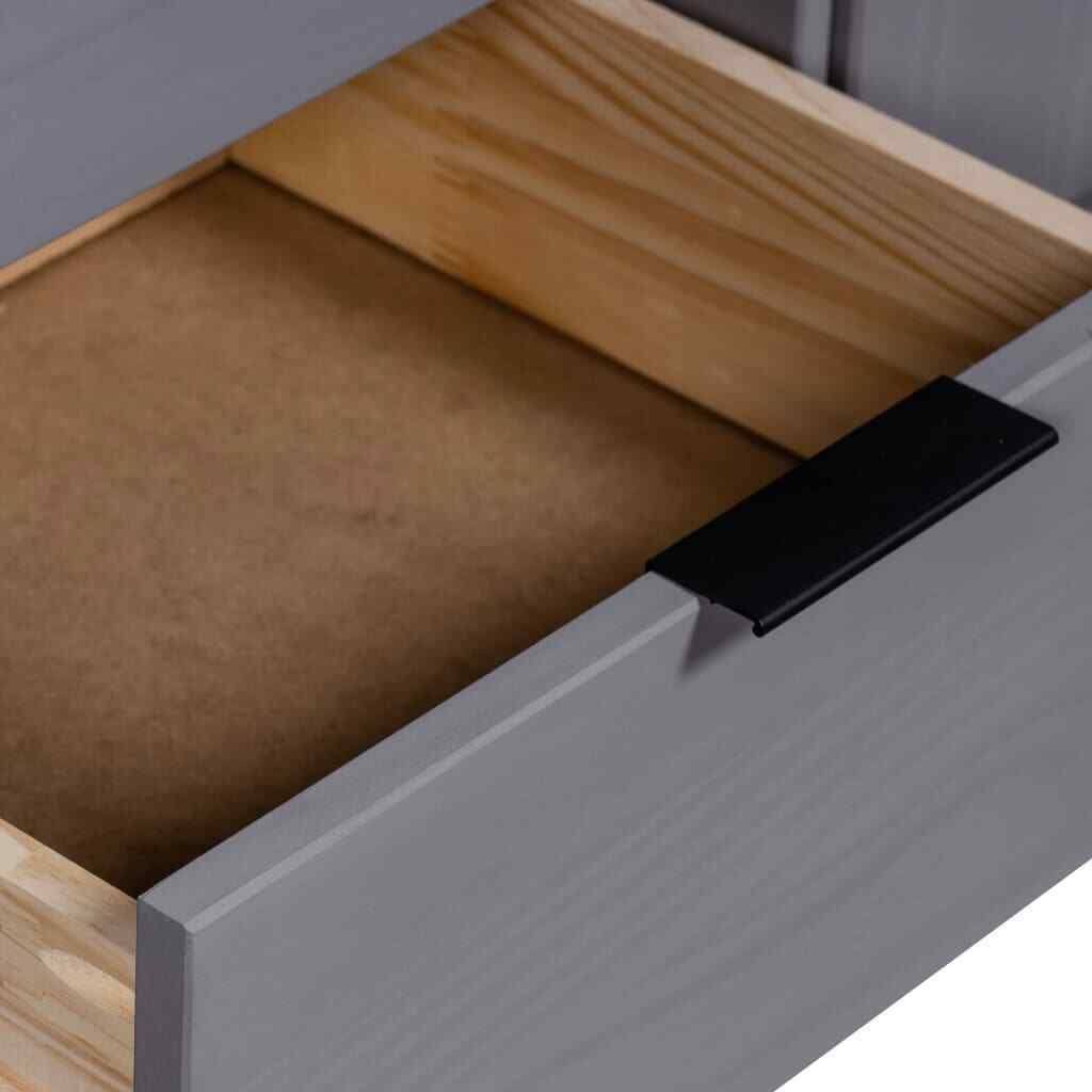 Gray Solid Pine Wood Sideboard B89564