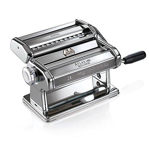 Manual Pasta Machine with 180 mm Sheet, Chrome Steel, Silver J427