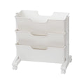 3 Tier Rolling Bookshelf with Caster Wheels B9394