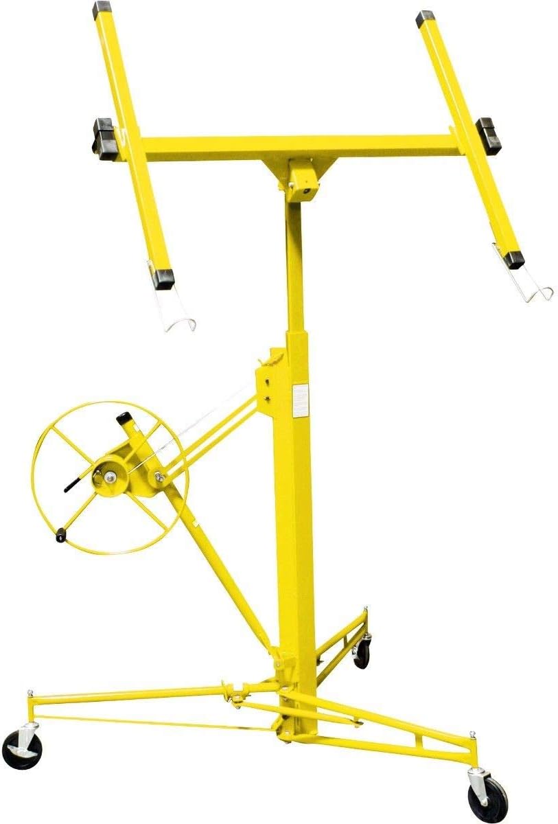 16 ft Drywall Rolling Lift Panel Hoist Jack with Caster Wheel F42741