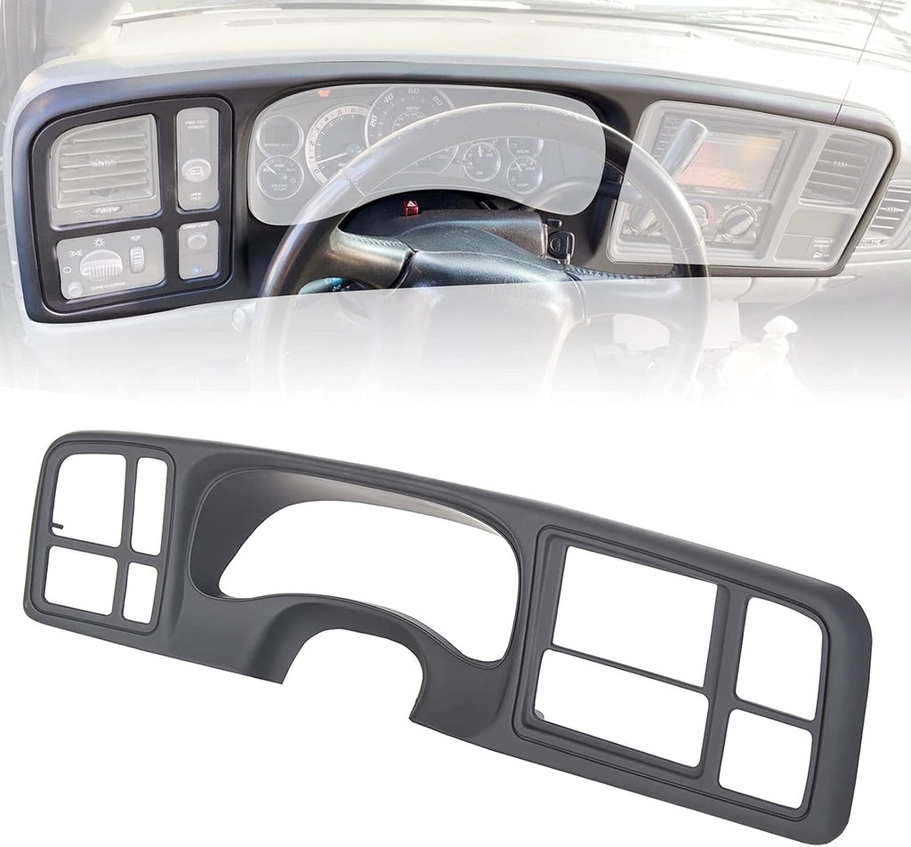 Full Size Double DIN Truck Dash Kit ABS Plastic Matte Black O27449
