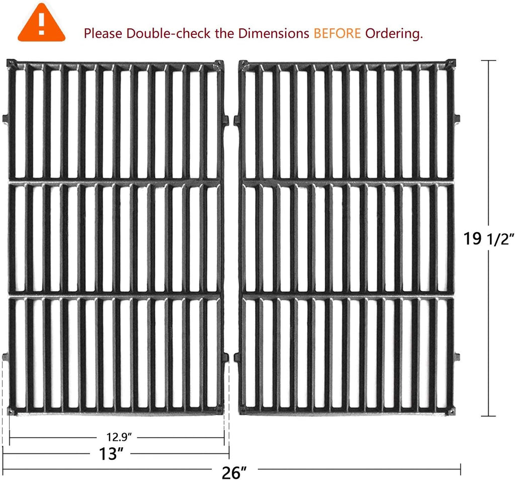 Set of 2 Cast Iron Grill Grates 19.5 inch M138