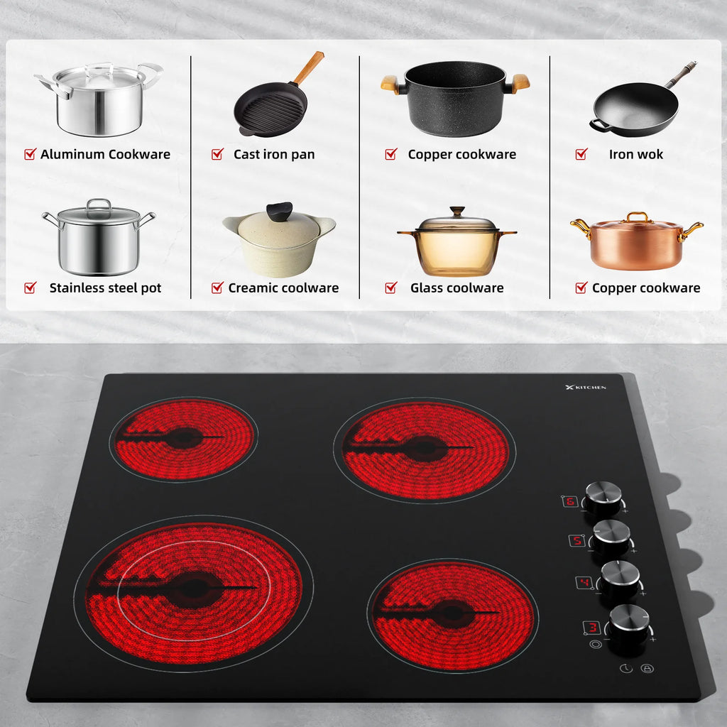 24 Inch 4 Burners Electric Cooktop L328