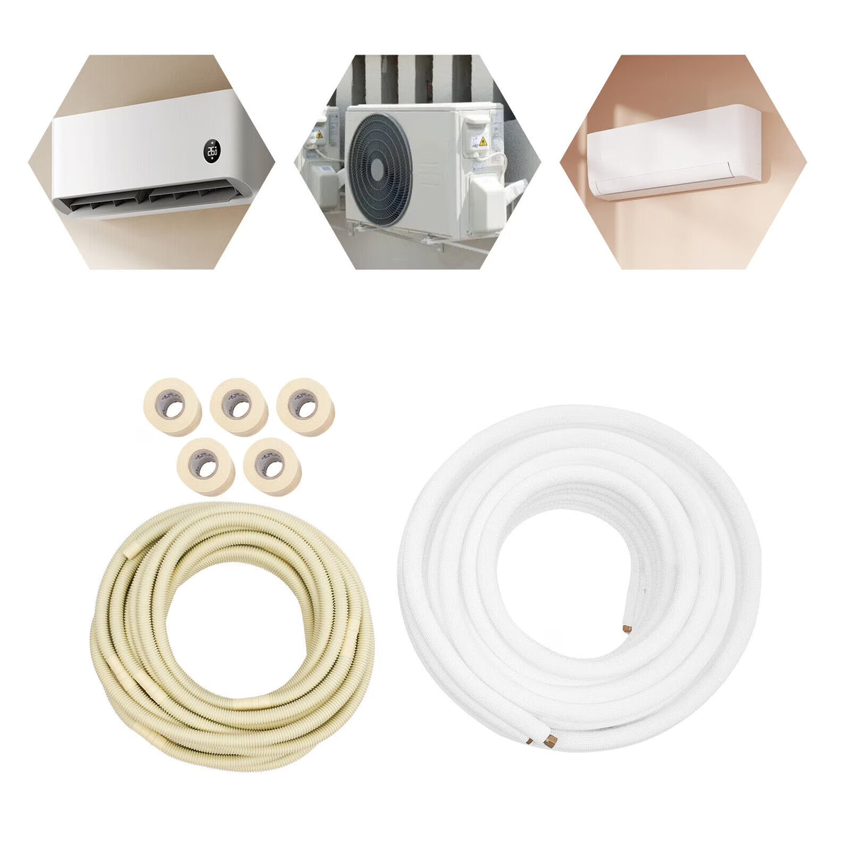 50ft Insulated Line Set 1/4'' & 1/2'' Copper Tubing L148681