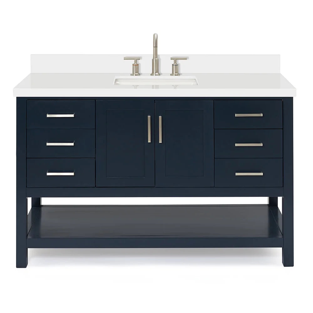 55" Single Basin Vanity Set Midnight Blue Y734