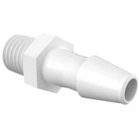 1/4-28 UNF to 1/8x22 Barbed Adapter, White Nylon A117485