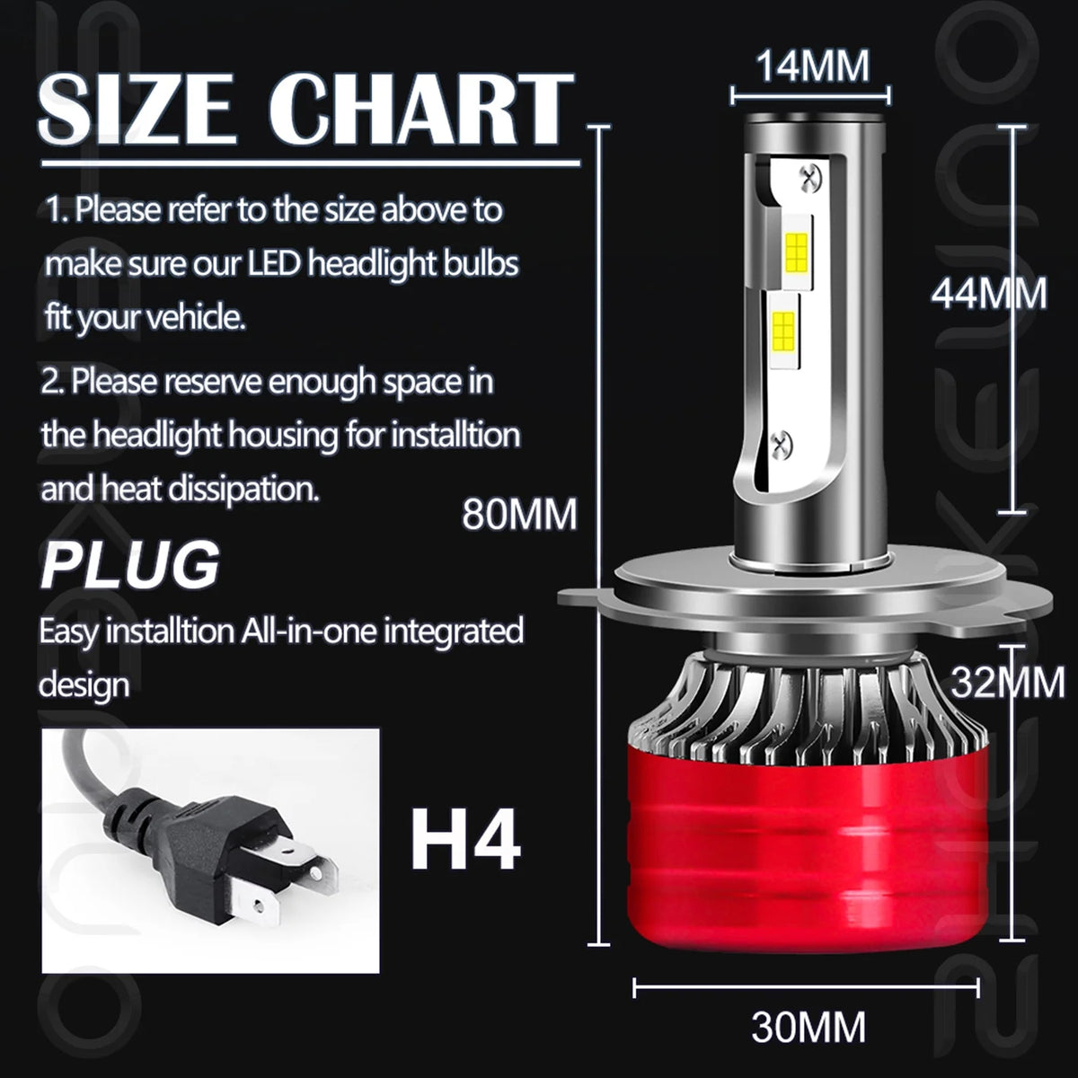 9003/H4 LED Headlights 2pc A574