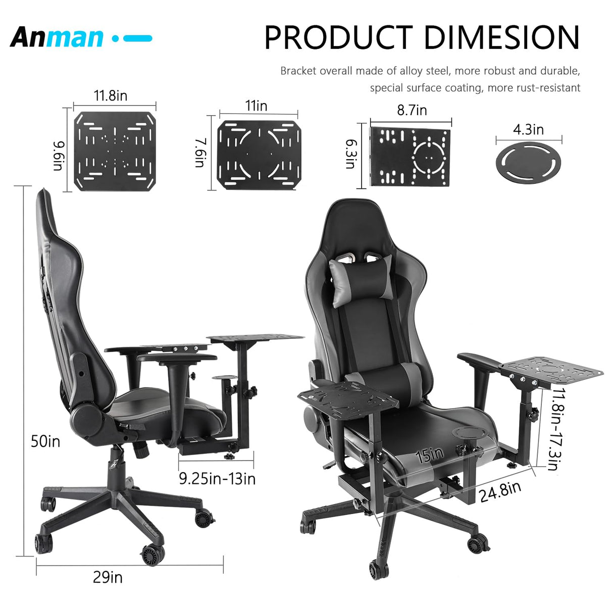 Multifunctional Flight Racing Simulator Cockpit Joystick Mount with Chair U800340