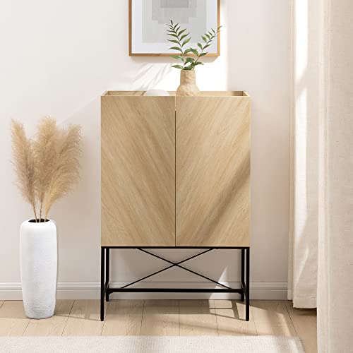 Dark Walnut 2-Door Tall Accent Cabinet F27623