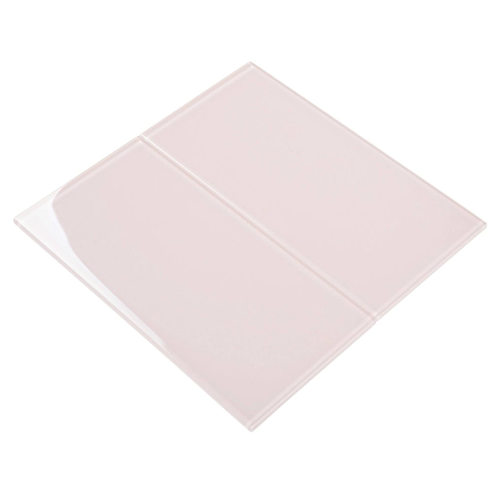 Glass Subway Tile Rose Pale Pink E519945