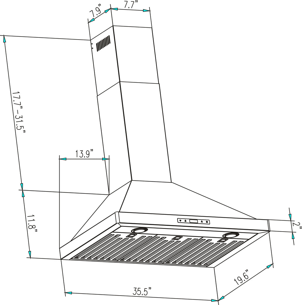 30" Gas Cooktop and 36" Wall Mount Range Hood J60021
