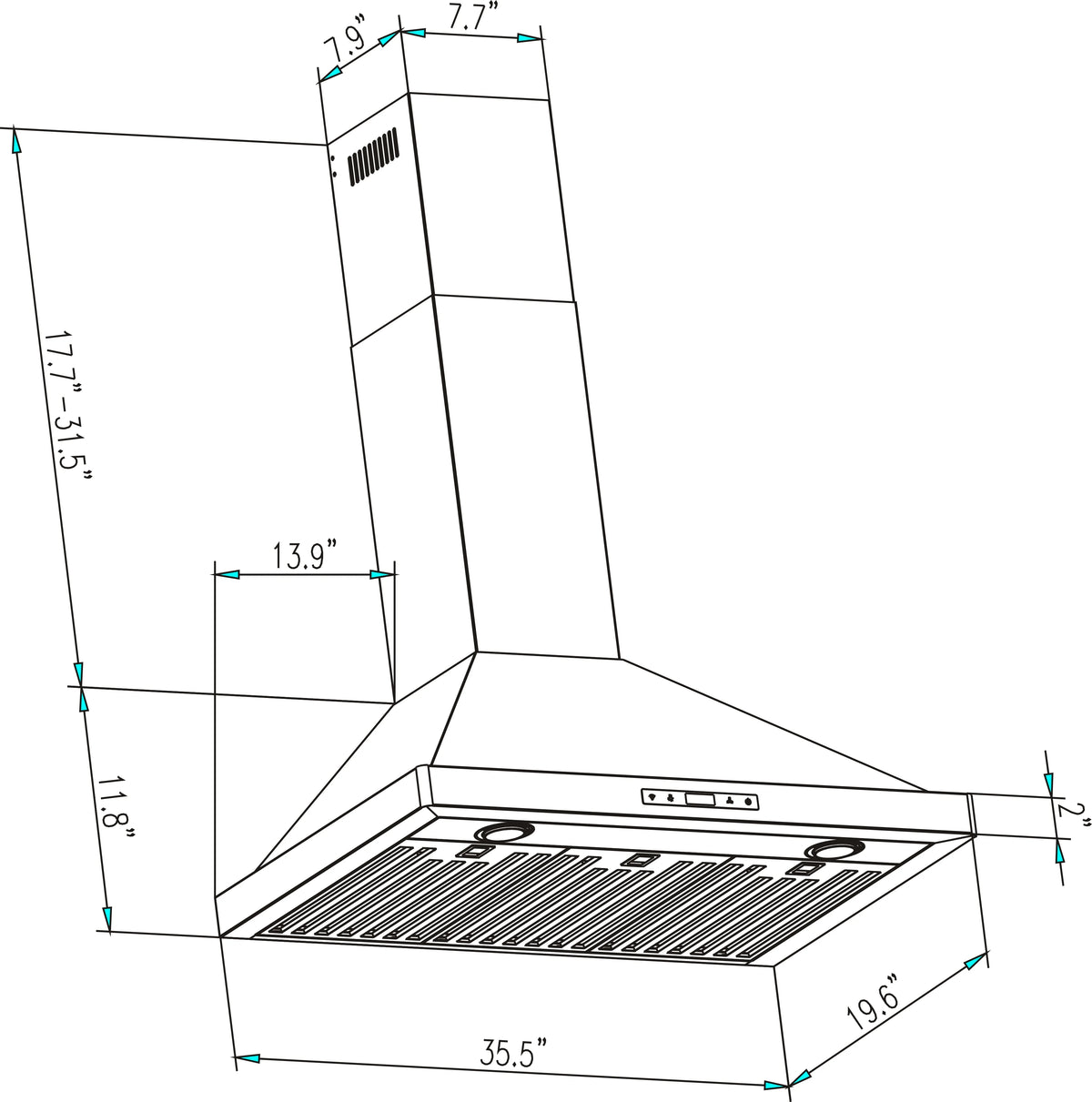 30" Gas Cooktop and 36" Wall Mount Range Hood J60021