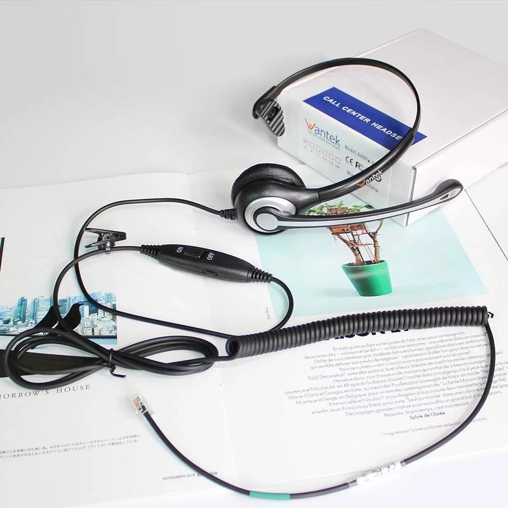 Corded Telephone Headset with Noise Canceling Mic J701801