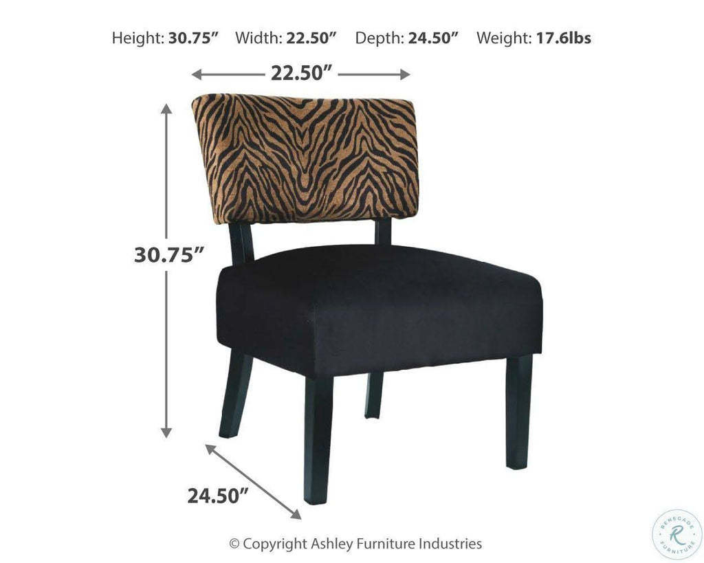 Gold Black Accent Chair Y461301