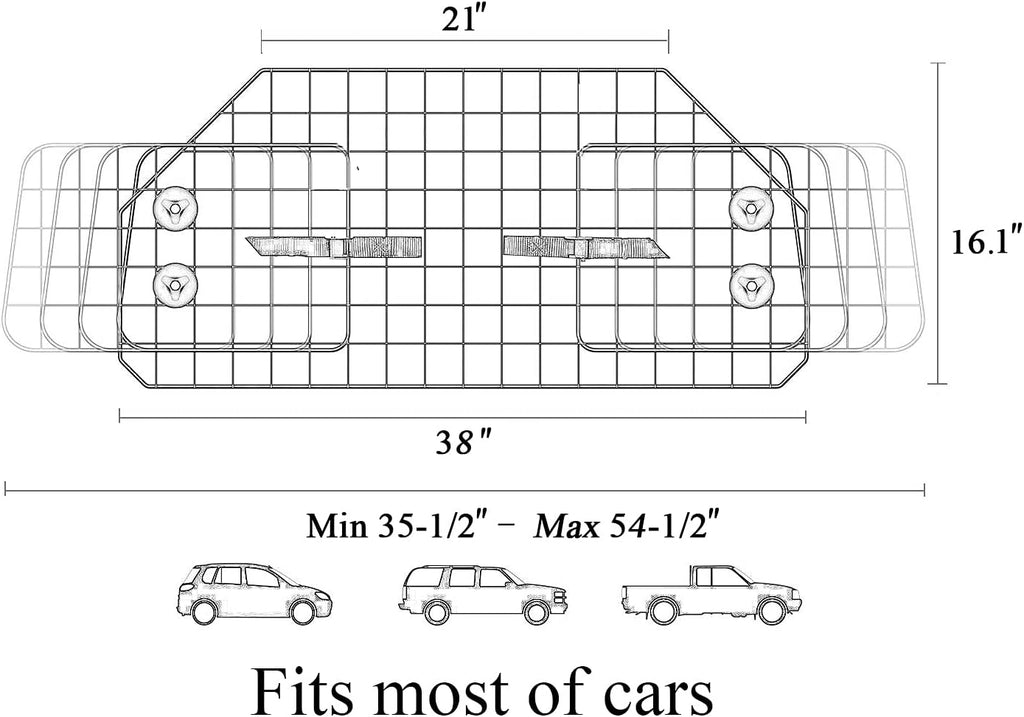 Black Heavy-Duty Pet Wire Dog Barrier D589
