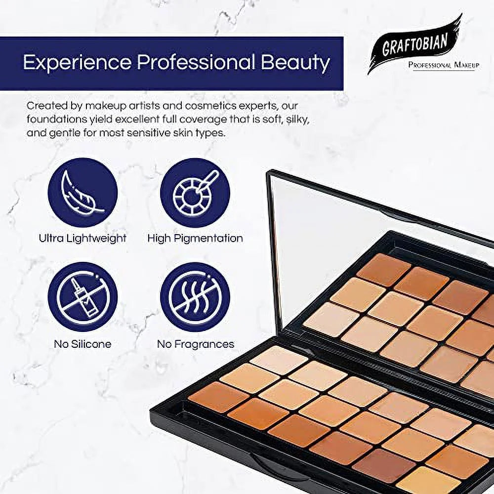 18 Warm Undertone Cream Foundation Palette W608