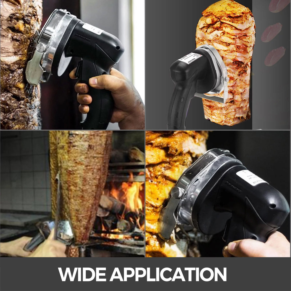110V Electric Shawarma Knife 80W Stainless Steel 2800 RPM with 2 Blades H671