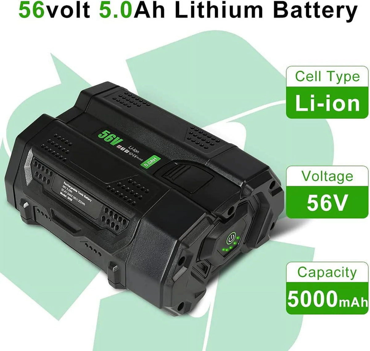 56V 5.0Ah Battery with Fuel Gauge X8162