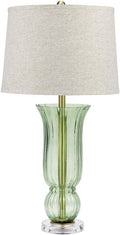 Tulip Ribbed Glass Table Lamp, 33, Turquoise S260288
