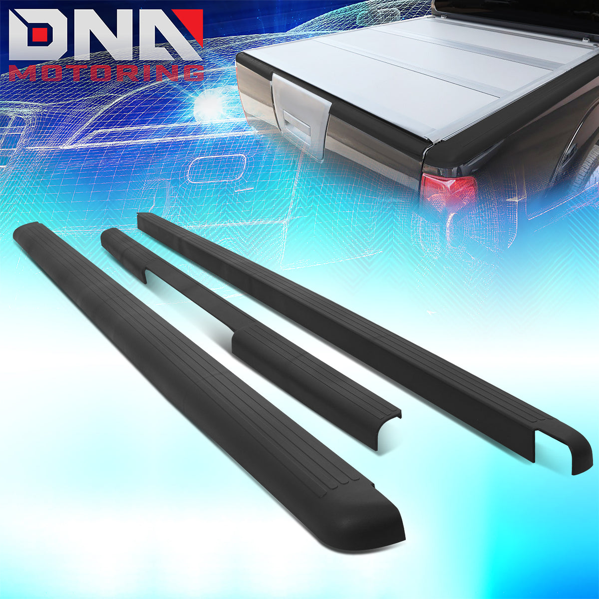 3Pcs Tailgate Bed Rails Caps Protector Q2397