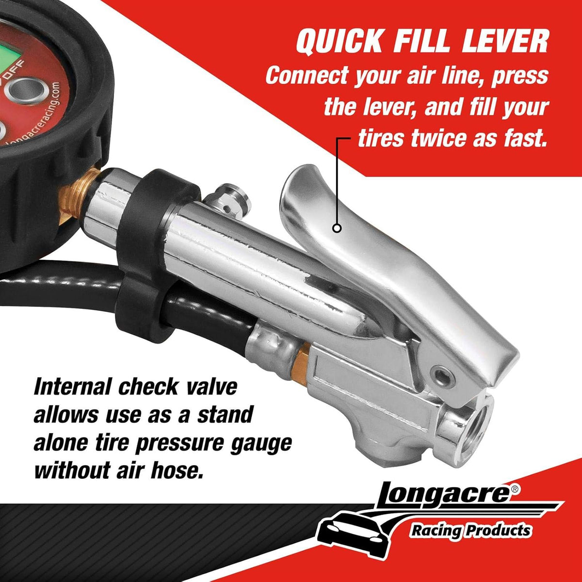 0-60 PSI Digital Tire Gauge with Case R826