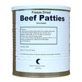 15-16 Thick Patties Freeze Dried Hamburger Ground Beef Patties in a #10 Can Y9861