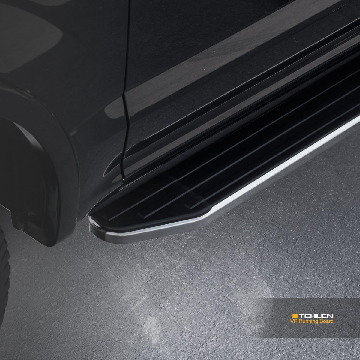 6 VP Series Aluminum Running Boards Black With Chrome Trim U59249