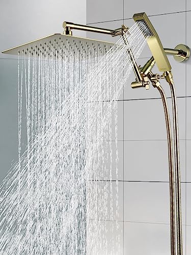 All Metal 12 Inch Rainfall Shower Head with Handheld Spray Combo, 71 Inches Stainless Steel Hose, Oil Rubbed Bronze B77020