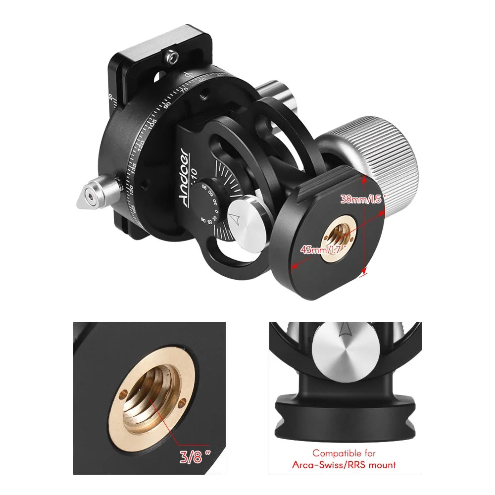2 Way Pan/Tilt Tripod Head with Quick Release Plate D8778
