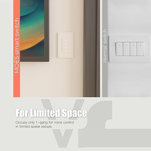 Zigbee Smart Switches, No Neutral Wire, Single Pole Light Switch A694